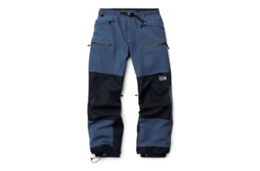 Image of Mountain Hardwear First Tracks Pant - Mens, Montauk Blue/Black, Large/Long, 2077571430-L-L