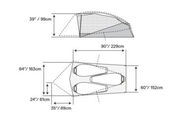 Image of Mountain Hardwear Ghost UL 3 Tent, Grey Ice, O/S 1789621063-O/S