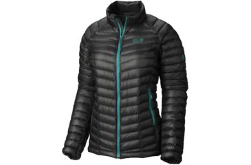 Image of Mountain Hardwear Ghost Whisperer Down Jacket - Women's, Black/Mayan Green, X-Small, 190386