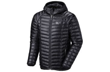Image of Mountain Hardwear Ghost Whisperer Hooded Down Jacket Clearance - Men's-Black-Small