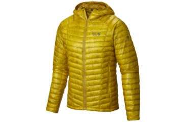 Image of Mountain Hardwear Ghost Whisperer Hooded Down Jacket - Men's-Electron Yellow-Large