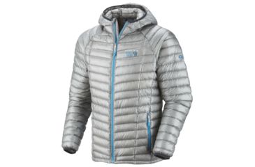 Image of Mountain Hardwear Ghost Whisperer Hooded Down Jacket - Men's-Steam-Small