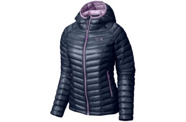 Image of Mountain Hardwear Ghost Whisperer Hooded Jacket - Women's-Zinc/Phantom Purple-Small