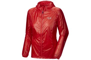 Image of Mountain Hardwear Ghost Whisperer Hooded Jacket - Women's-Red Hibiscus-Small