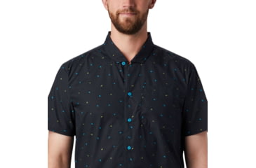 Image of Mountain Hardwear Hand/Hold Printed Short Sleeve Shirt - Mens, Dark Storm Cam Print, Extra Large, 1879221005-DSCP-XL