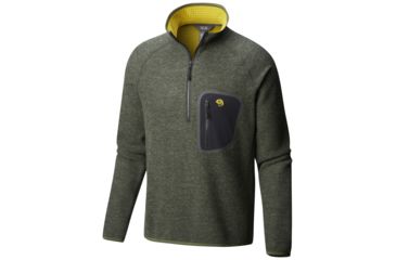 Image of Mountain Hardwear Hatcher Half Zip Pullover - Mens, Surplus Green, Extra Large, 1824661347-XL