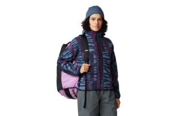 Image of Mountain Hardwear HiCamp Fleece Printed Hoody - Womens, Montauk Blue Ridge Stripe Print, Small, 2104291430-S