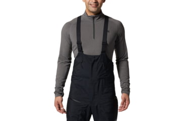 Image of Mountain Hardwear High Exposure Gore-Tex C-Knit Bib - Mens, Black, Medium, Regular, 1989881010-Black-M-R