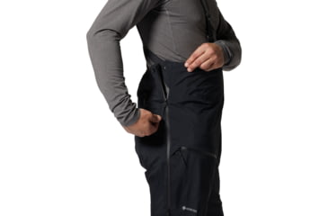 Image of Mountain Hardwear High Exposure Gore-Tex C-Knit Bib - Mens, Black, Medium, Regular, 1989881010-Black-M-R