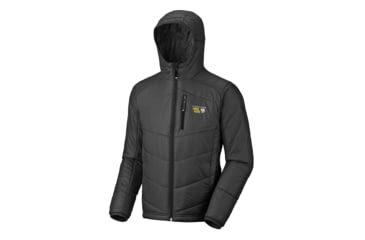 Image of Mountain Hardwear Hooded Compressor Jacket Clearance - Men's-Black/Black-Small