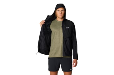Image of Mountain Hardwear Kor AirShell Hybrid Hooded Jacket - Mens, Black, M, 190423029501