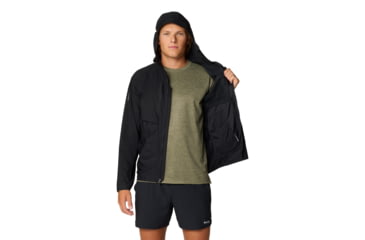 Image of Mountain Hardwear Kor AirShell Hybrid Hooded Jacket - Mens, Black, M, 190423029501