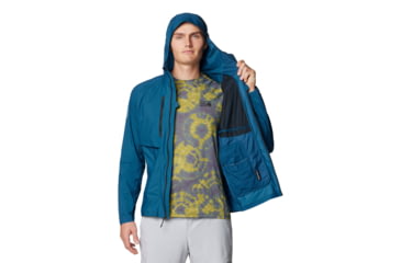 Image of Mountain Hardwear Kor AirShell Hybrid Hooded Jacket - Mens, Dark Caspian, M, 190423029457