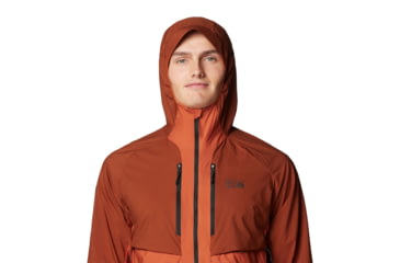 Image of Mountain Hardwear Kor AirShell Hybrid Hooded Jacket - Mens, Iron Oxide, Raw Carnelian, S, 190423029419