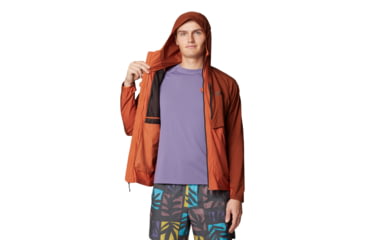 Image of Mountain Hardwear Kor AirShell Hybrid Hooded Jacket - Mens, Iron Oxide, Raw Carnelian, S, 190423029419