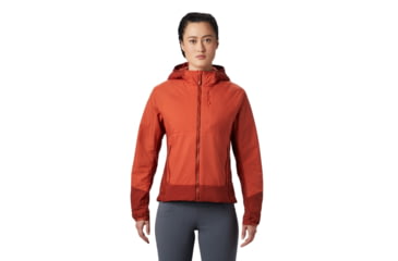 Image of Mountain Hardwear Kor Cirrus Hybrid Hoody - Womens, Dark Clay, Medium, 1879911840-M