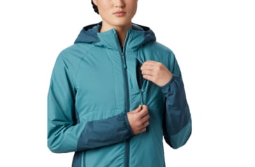 Image of Mountain Hardwear Kor Cirrus Hybrid Hoody - Womens, Washed Turq, Extra Small, 1879911447-XS