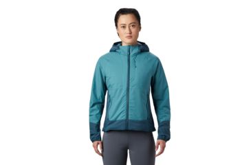 Image of Mountain Hardwear Kor Cirrus Hybrid Hoody - Womens, Washed Turq, Extra Small, 1879911447-XS