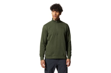 Image of Mountain Hardwear Logo 1/4 Zip - Mens, Surplus Green, Large, 2016801347-Surplus Green-L