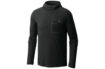 Image of Mountain Hardwear Metonic Long Sleeve Hoody - Men's, Stealth Grey, S 1778831006-S