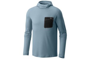 Image of Mountain Hardwear Metonic Long Sleeve Hoody - Men's, Blue Granite, XXL 1778831404-XXL