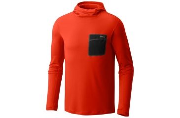 Image of Mountain Hardwear Metonic Long Sleeve Hoody - Men's, State Orange, S 1778831842-S