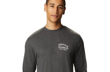 Image of Mountain Hardwear MHW Gear Long Sleeve Shirt - Mens, Heather Black, Medium, 1881511011-Heather Black-M