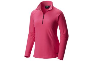 Image of Mountain Hardwear MicroChill Zip T Long Sleeve Clearance - Women's-Small-Pink Burst