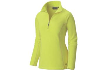 Image of Mountain Hardwear MicroChill Zip T Long Sleeve Clearance - Women's-Large-Neon Light