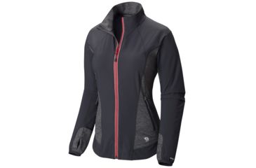 Image of Mountain Hardwear Mighty Power Hybrid Jacket - Womens-Graphite/Graphite Heather-Medium