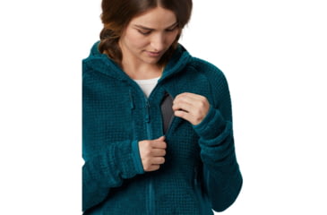 Image of Mountain Hardwear Monkey Grid Hooded Jacket - Womens, Dive, Small, 1792951468-S