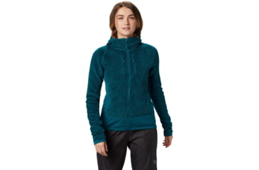 Image of Mountain Hardwear Monkey Grid Hooded Jacket - Womens, Dive, Small, 1792951468-S