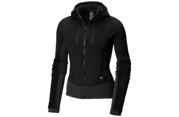 Image of Mountain Hardwear Monkey Grid Hooded Jacket - Women's, Black, Extra Large, 1792951010-XL