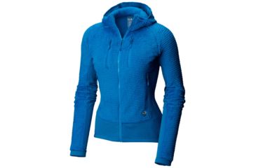 Image of Mountain Hardwear Monkey Woman Grid Hooded Jacket, Prism Blue, XL, 1792951453-XL