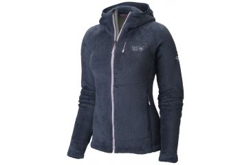 Image of Mountain Hardwear Monkey Woman Grid II Hooded Jacket - Womens-Zinc/Phantom Purple-Large