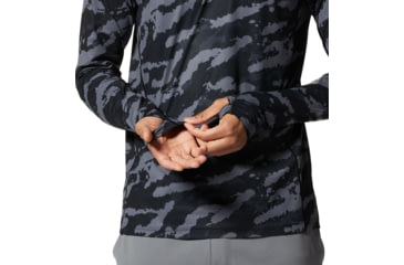 Image of Mountain Hardwear Mountain Stretch Hoody - Mens, Black Paintstro, Large, 1942321011-BL