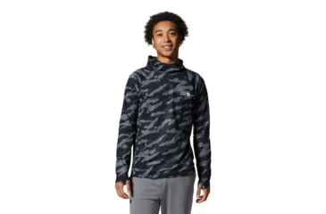 Image of Mountain Hardwear Mountain Stretch Hoody - Mens, Black Paintstro, Large, 1942321011-BL