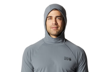 Image of Mountain Hardwear Mountain Stretch Hoody - Mens, Foil Grey, Medium, 1942321056-Foil Grey-M