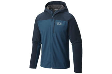 Image of Mountain Hardwear Paladin Hooded Jacket - Mens-Phoenix Blue/Hardwear Navy-Large