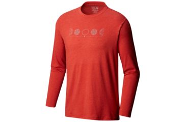 Image of Mountain Hardwear Phases of the Space Station Long Sleeve, Heather Dark Fire, XXL, 1792821699-XXL