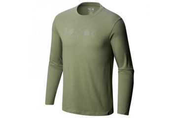 Image of Mountain Hardwear Phases of the Space Station Long Sleeve, Heather Green Fade, XXL, 1792821394-XXL