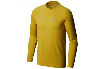 Image of Mountain Hardwear Phases of the Space Station Long Sleeve Shirt - Mens, Heather Dark Citron, Large, 1792821359-L