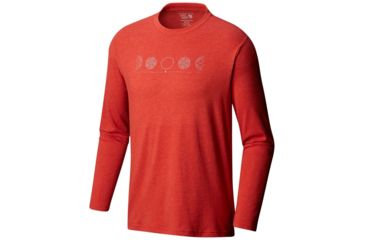 Image of Mountain Hardwear Phases of the Space Station Long Sleeve Shirt - Mens, Heather Dark Fire, Large, 1792821699-L