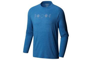 Image of Mountain Hardwear Phases of the Space Station Long Sleeve Shirt - Mens, Heather Nightfall Blue, Medium, 1792821449-M