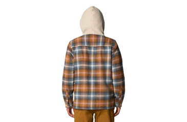 Image of Mountain Hardwear Plusher Microchill Lined Shirt - Men's, Golden Brown Ombre Buffalo Check Print, Large, 2079671233-L
