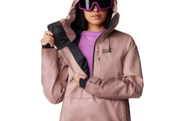 Image of Mountain Hardwear Powder Maven Anorak - Womens, Smoky Quartz, Smoky Quartz Vapors Print, Medium, 2090681642-M