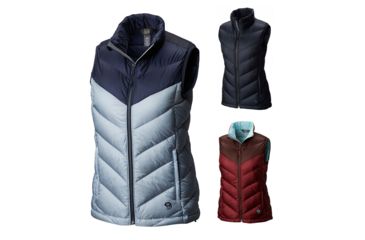Image of Mountain Hardwear Ratio Down Vest - Womens, Arctic Circle Blue, Black, Smith Rock