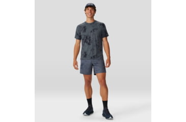 Image of Mountain Hardwear Shade Lite Short - Mens, Long, Blue Slate Nebula Print, Large, 1986811417-L-L