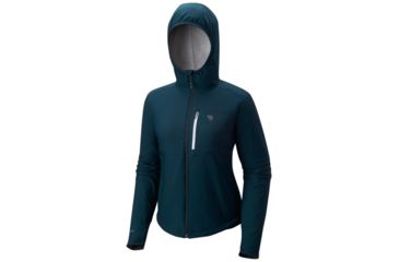 Image of Mountain Hardwear Skypoint Hooded Jacket - Women's, Blue Spruce, XS 1732231310-XS