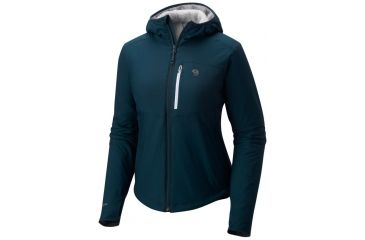 Image of Mountain Hardwear Skypoint Hooded Jacket - Women's, Blue Spruce, XS 1732231310-XS